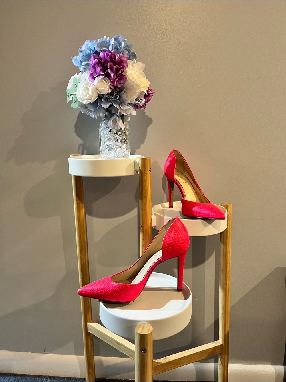 Jessica Simpson Hot Pink Pointed Toe Stiletto Pumps